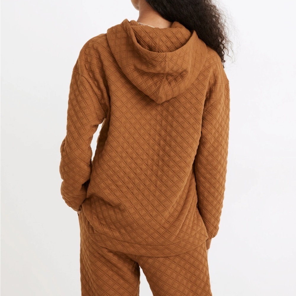 Madewell Set Quilted Brown Hoodie and Pants Set Size XXS - Picture 3 of 16